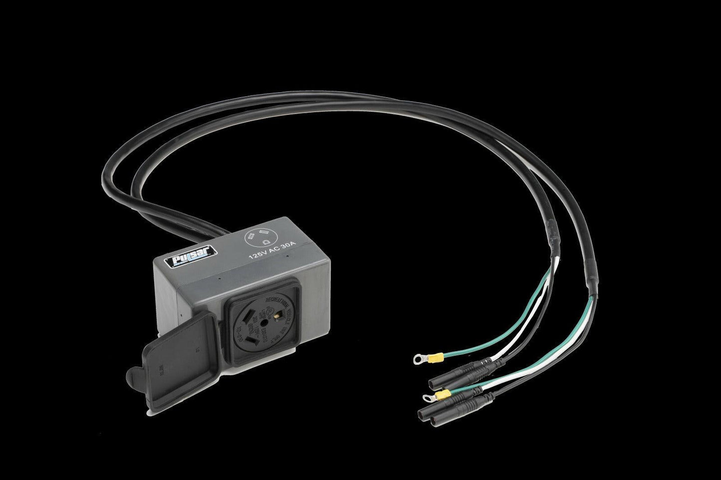 Solar generator parallel kit with 125V AC 30A outlet and connection cables, SolarFlares Generators