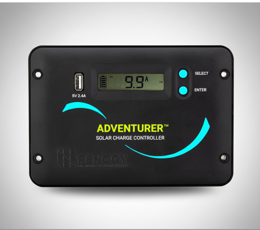 Adventurer Li 30A PWM Flush Mount Charge Controller w/ LCD Display 12V/24V