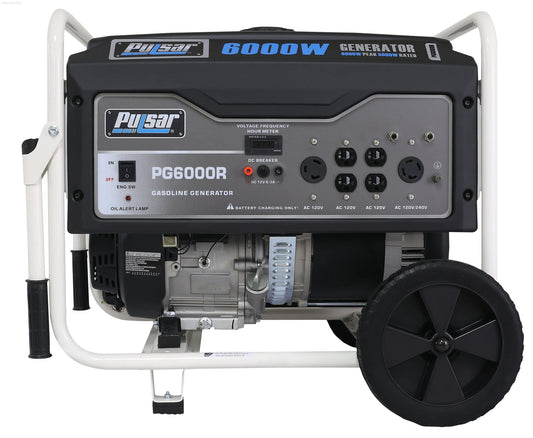 Pulsar PG6000R 6000W Gas Powered Portable Generator (CARB), 5000 Running Watts