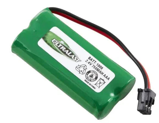 Ultralast green battery pack with connector for solar generator kits, 2.4V 750mAh AAA