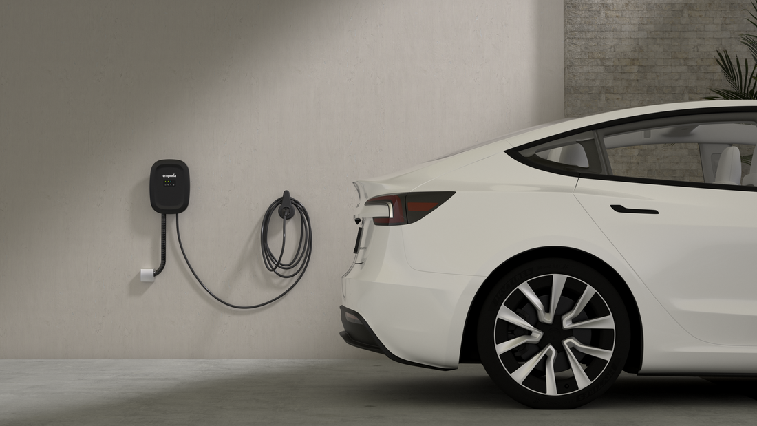 black electric charger for Tesla