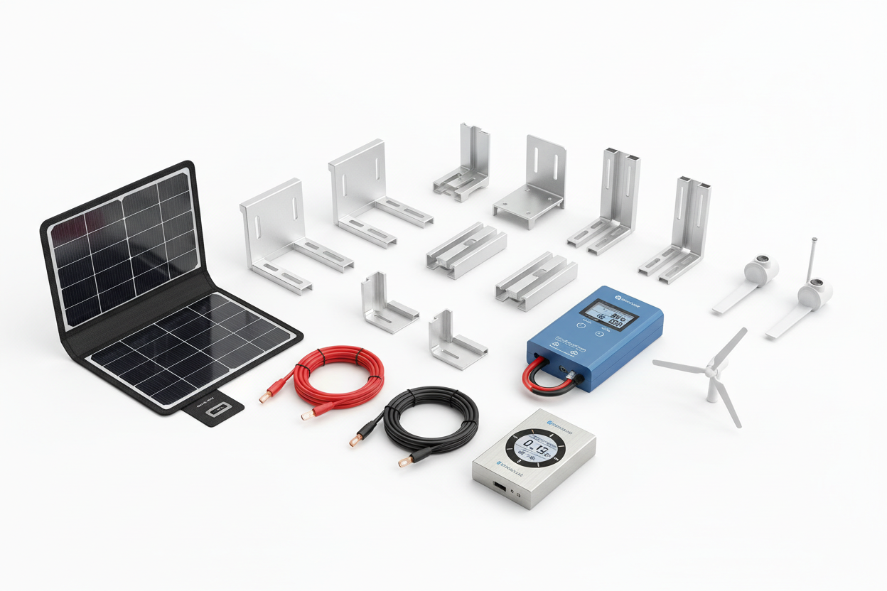 Layout of small accessories like brackets, cables,,mounts under $500