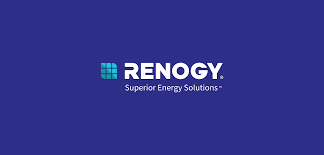 Renogy logo with blue grid icon and 'Superior Energy Solutions' text on dark blue background