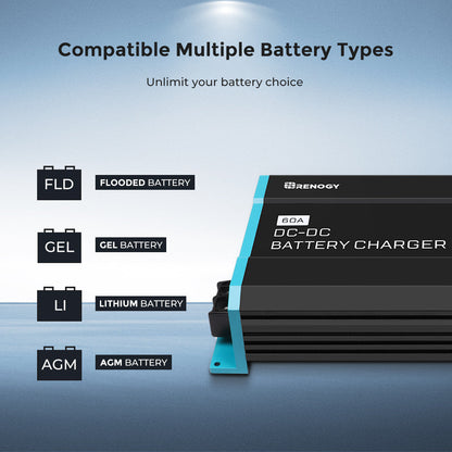12V On-Board Battery Charger, Smart Charging System for Marine and RV Batteries