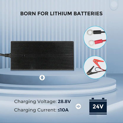 Chargeur de batterie portable LFP 24V 10A CA/CC