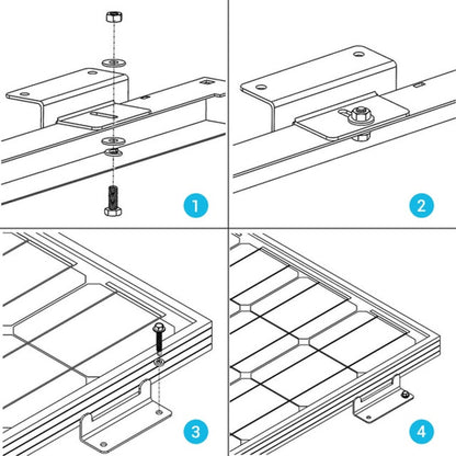 4 Pack Solar Panel Mounting Z Bracket