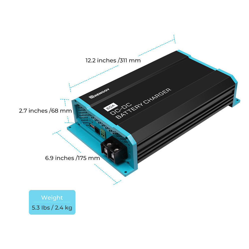12V On-Board Battery Charger, Smart Charging System for Marine and RV Batteries