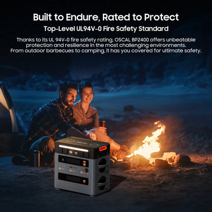 OSCAL PowerMax 1872Wh Portable Power Station with 2400W Output & Expandable Battery System