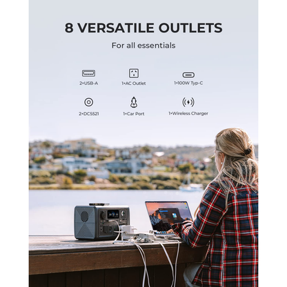 BLUETTI EB3A Portable Power Station 268.8Wh LiFePO4 with UPS & Bluetooth App Control