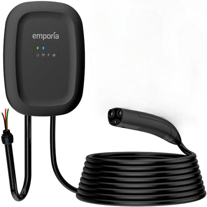 Emporia Classic EV Charger Black 48A Hardwired NACS Level 2 Home Charging Station