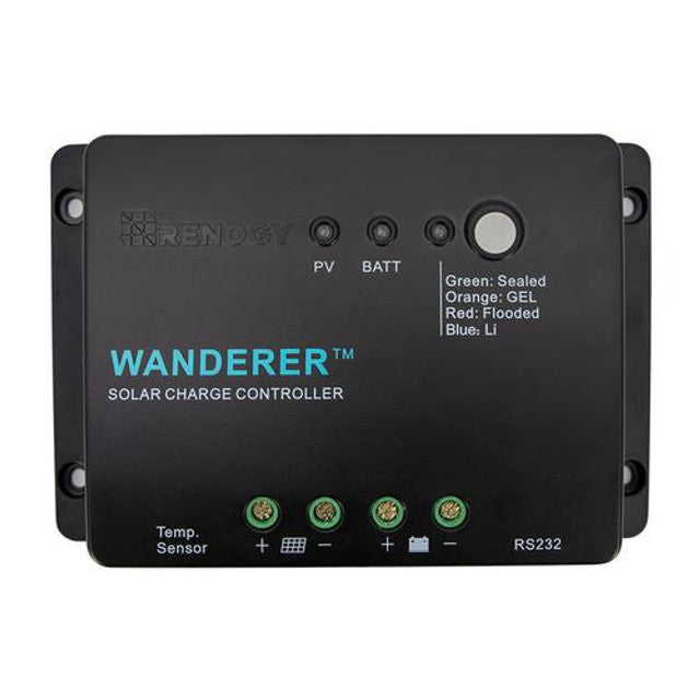 200 Watt 12 Volt Monocrystalline Solar Starter Kit w/Wanderer 30A Charge Controller