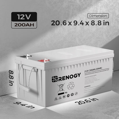 12-Volt 200Ah Deep Cycle AGM Battery