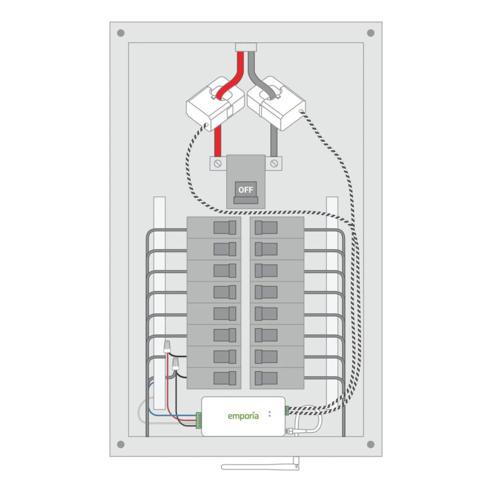 Vue-Energy Moniteur d'énergie pour toute la maison (3e génération), 3 phases