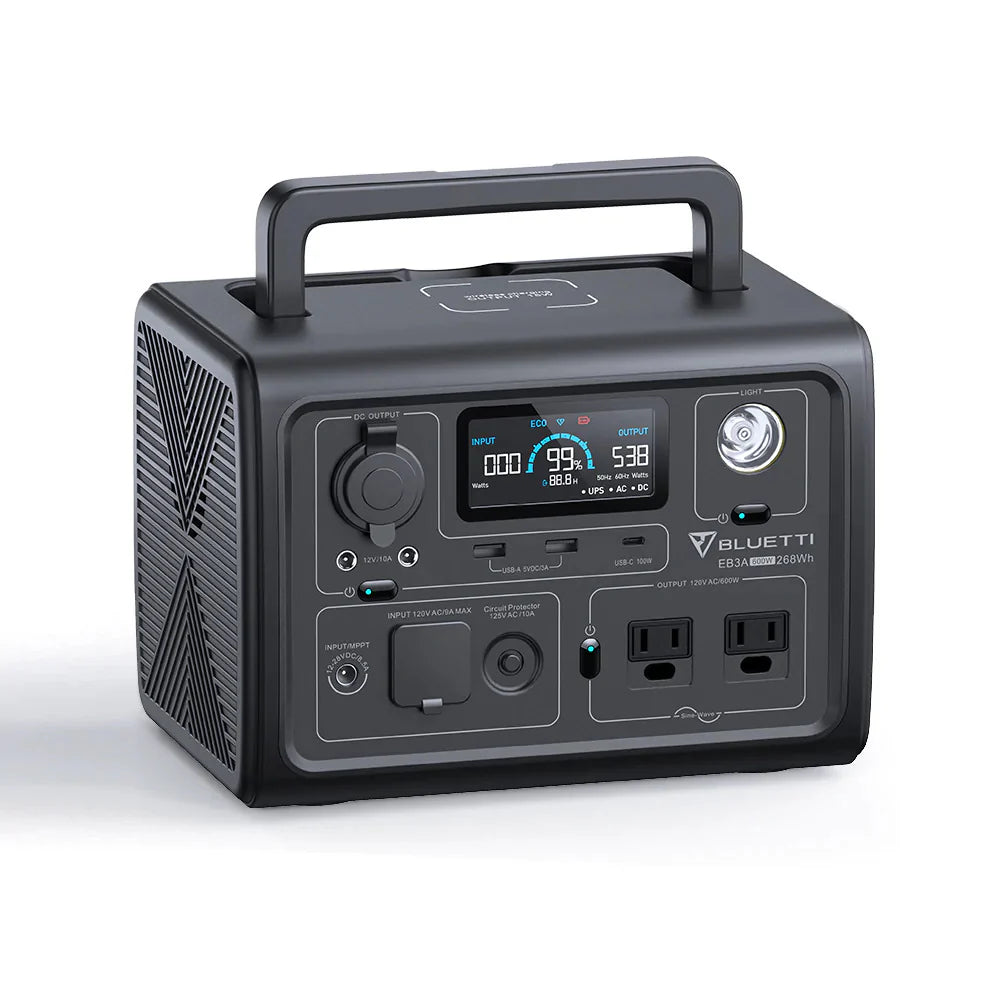 BLUETTI EB3A Portable Power Station 268.8Wh LiFePO4 with UPS & Bluetooth App Control