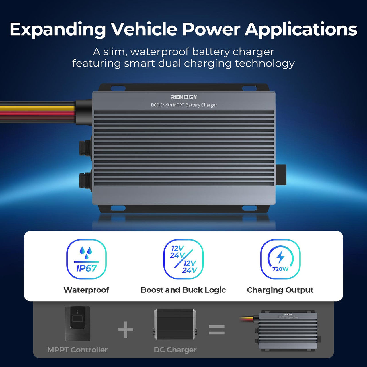 Chargeur de batterie MPPT DC-DC IP67 Renogy