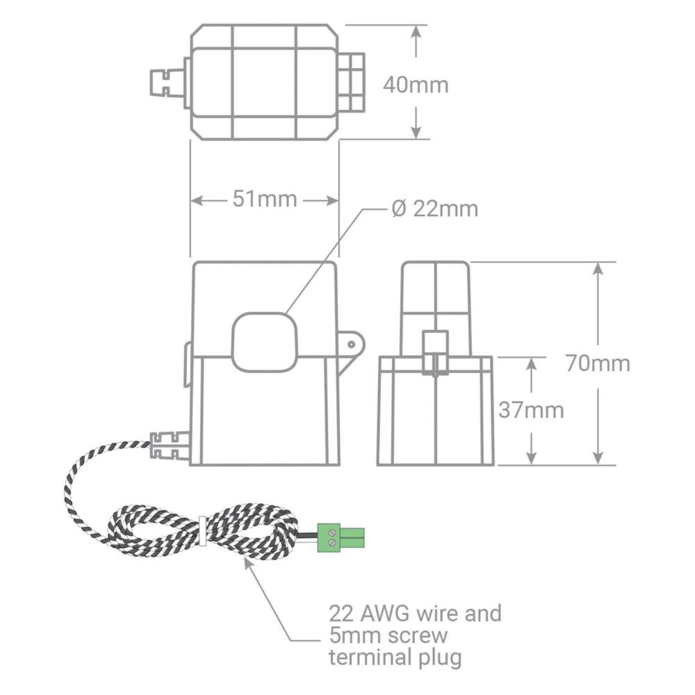Vue-Energy Moniteur d'énergie pour toute la maison (3e génération), 3 phases