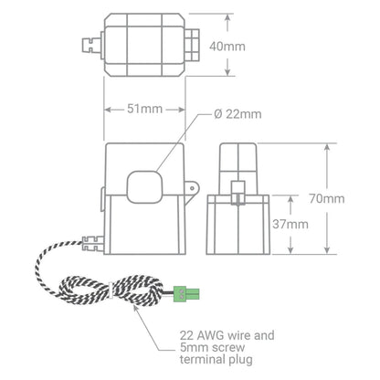 Vue-Energy Moniteur d'énergie pour toute la maison (3e génération), 3 phases