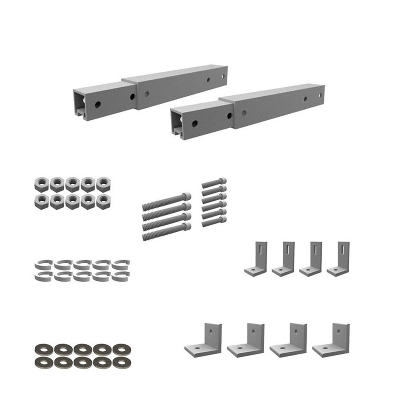 Renogy Solar Panel Flat Roof Tilt Mount Adjustable Aluminum Mounting Bracket