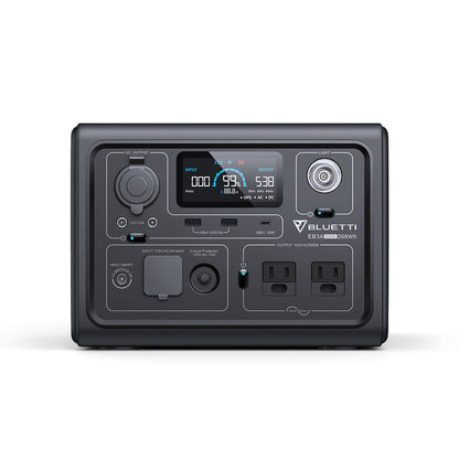 BLUETTI EB3A Portable Power Station 268Wh LiFePO4 Solar Generator 600W Pure Sine Wave