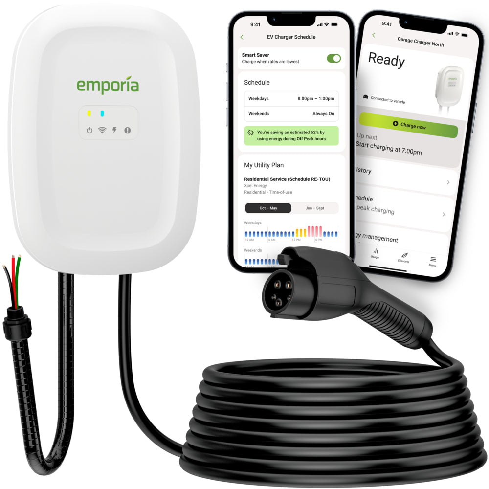 Emporia 48A Smart J1772 EV Charger – Level 2 Home Charging Station