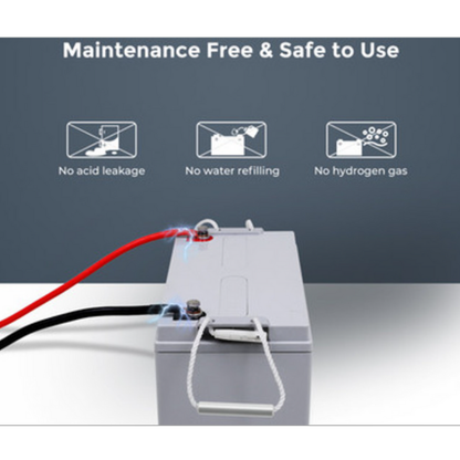 12V 100Ah AGM Rechargeable Battery, Long-Lasting Deep Cycle Power Solution