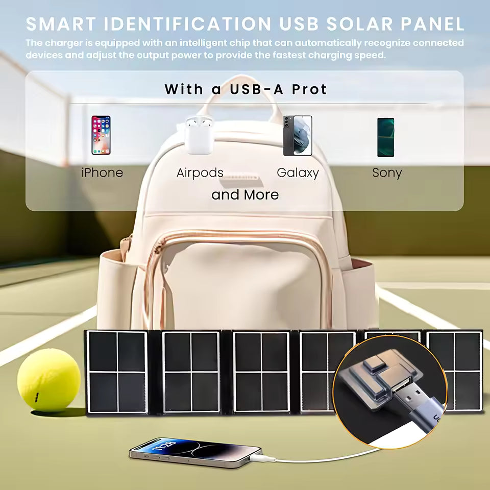 14W / 7W Portable Solar Panel Waterproof Solar Charger – Foldable Monocrystalline USB Charging Panel