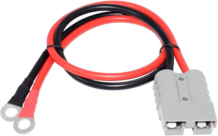 Renogy 7FT 4AWG Anderson Adapter Cable with Dust Cover End Cap（Anderson SB175-3/8 Ring Lug）