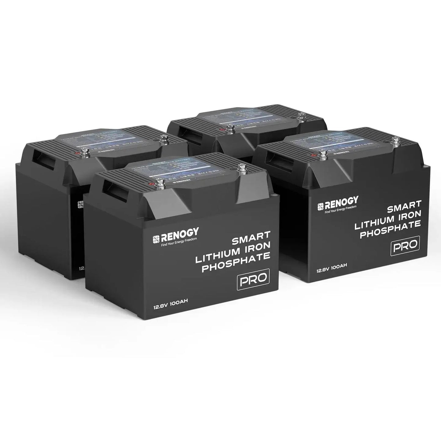 Pro 12V 100Ah Smart LiFePO4 Battery with Bluetooth & Self-Heating Technology