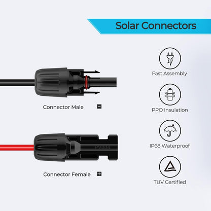 Câble connecteur solaire 3 m 16 AWG