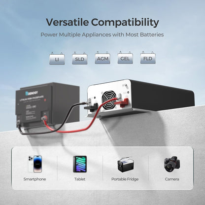 Renogy PUH 12V 1000W Pure Sine Wave Inverter with UPS Transfer Switch