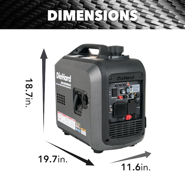 DieHard 2800W Dual Fuel Inverter Generator with CO Alert – Portable Power & Extended Runtime