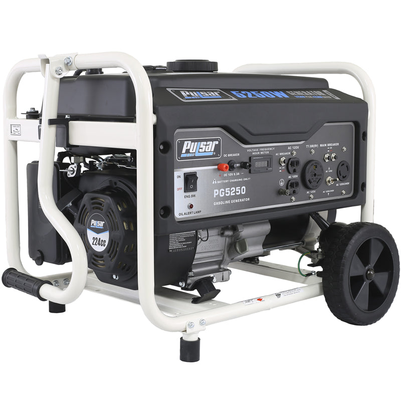 Pulsar PG5250 5250 Peak Watt Gas-Powered Portable Generator, 4250 Running Watts