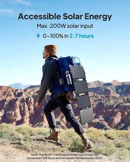 BLUETTI Handsfree 1 300W Portable Power Station with 42L Backpack & 268.8Wh LiFePO4 Battery