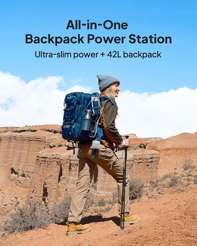 BLUETTI BluePack1 42L Power Storage Backpack for Handsfree 1 Portable Power Station