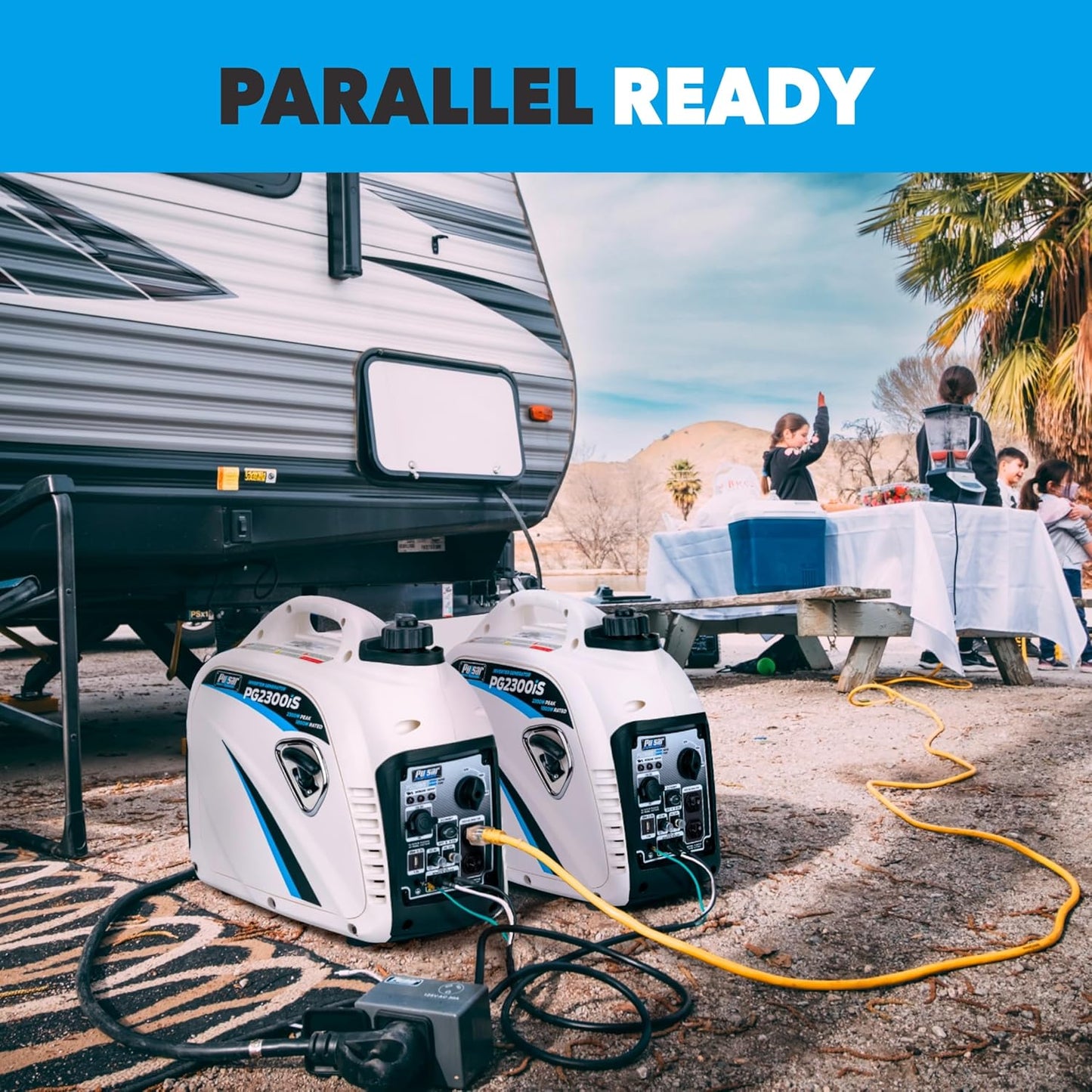 Pulsar PG2300IS 2300W Portable Quiet Inverter Generator with USB Port & Parallel Capability