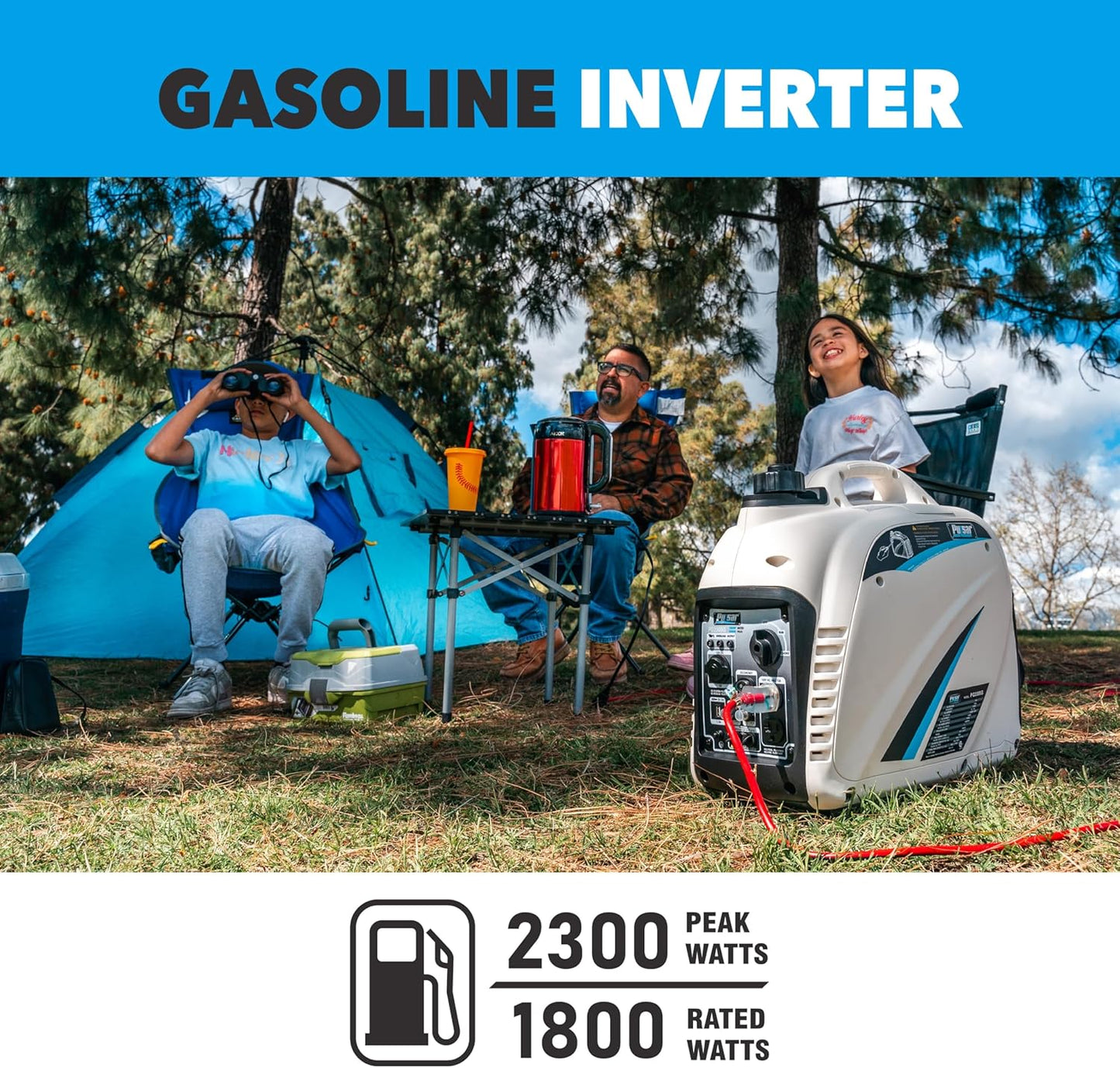 Pulsar PG2300IS 2300W Portable Quiet Inverter Generator with USB Port & Parallel Capability