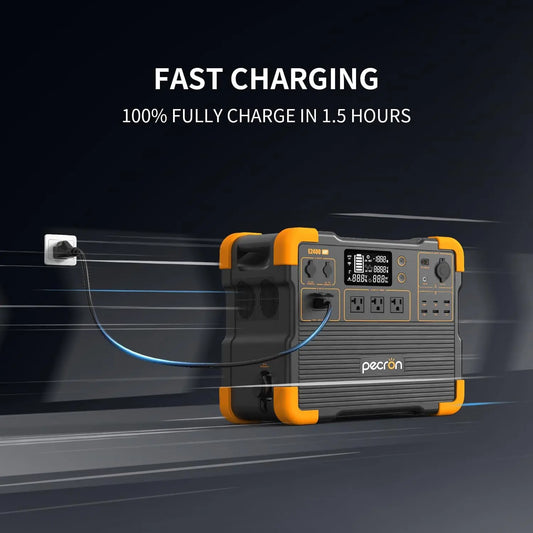2400W Portable Power Station – Pecron E2400LFP, 2048Wh LiFePO4, Fast Solar Charging -  SolarFlares Generators