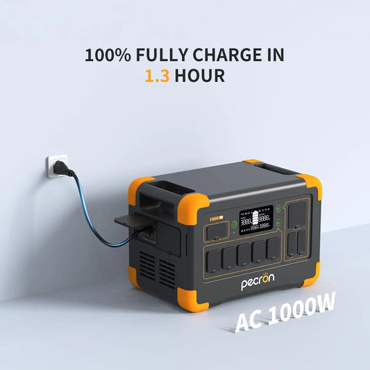 Pecron E1000LFP Portable Power Station 1024Wh LiFePO4 Battery Backup 1800W Solar Generator Expandable to 4096Wh Fast Charging -  SolarFlares Generators