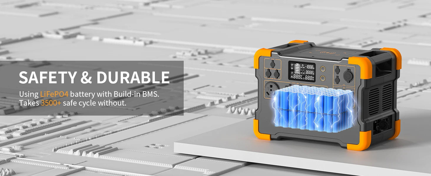 Pecron E2000LFP Portable Power Station 1920Wh Expandable to 8064Wh LiFePO4 Battery 2000W Solar Generator for Home, Camping, RV -  SolarFlares Generators