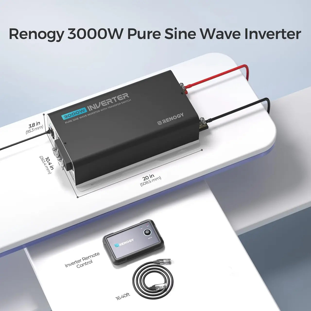 Renogy PUH 3000W Pure Sine Wave Inverter with Bluetooth & UPS Transfer Switch