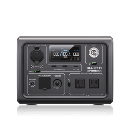 BLUETTI EB3A Portable Power Station 268Wh LiFePO4 Solar Generator 600W Pure Sine Wave