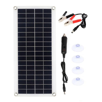 10W-15W portable dual USB solar panel with alligator clips and car charger