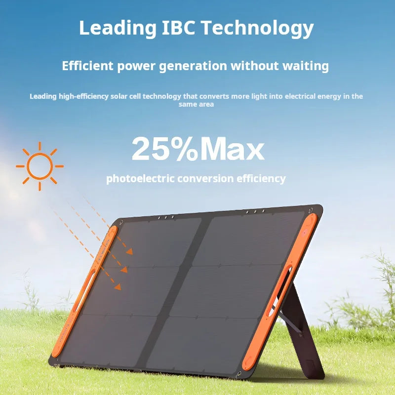 Jackery Electric Waiter. Solar Panel 100W Photovoltaic Panel for Home, Outdoor Camping, Folding, Portable Charging