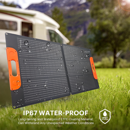 110W Foldable Solar Panel Portable Solar Charger with USB-C PD & MC4 Outputs