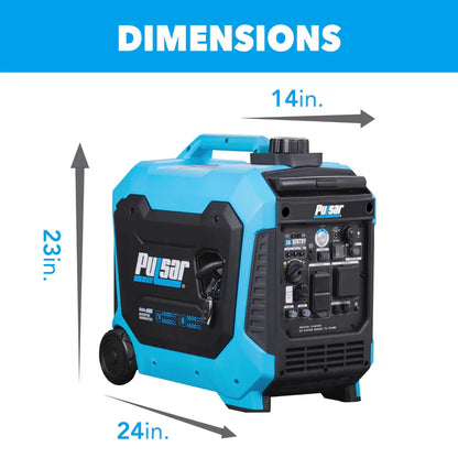 Pulsar PG5000BCO 5000-Watt Dual Fuel Inverter Generator with Remote Start, CO Sentry & RV Ready Outlet