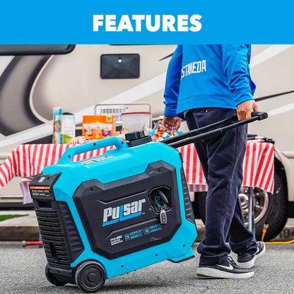 Pulsar PG5000BCO 5000-Watt Dual Fuel Inverter Generator with Remote Start, CO Sentry & RV Ready Outlet