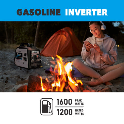Pulsar PGD16iSCO 1600W Ultra-Light Portable Gas Inverter Generator with CO Sensor