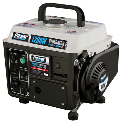 Pulsar PG1202SA 1200 Watts Portable Gasoline/Oil 2-Stroke Generator -  SolarFlares Generators