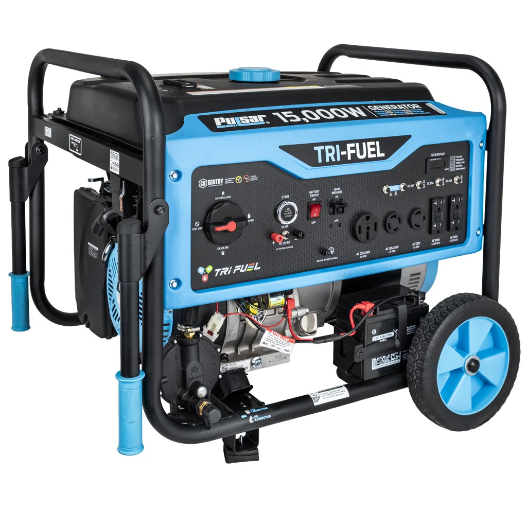 15,000 Watt Tri-Fuel Portable Generator with CO Sentry