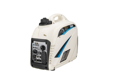Portable inverter generator with control panel and handle, suitable for backup power